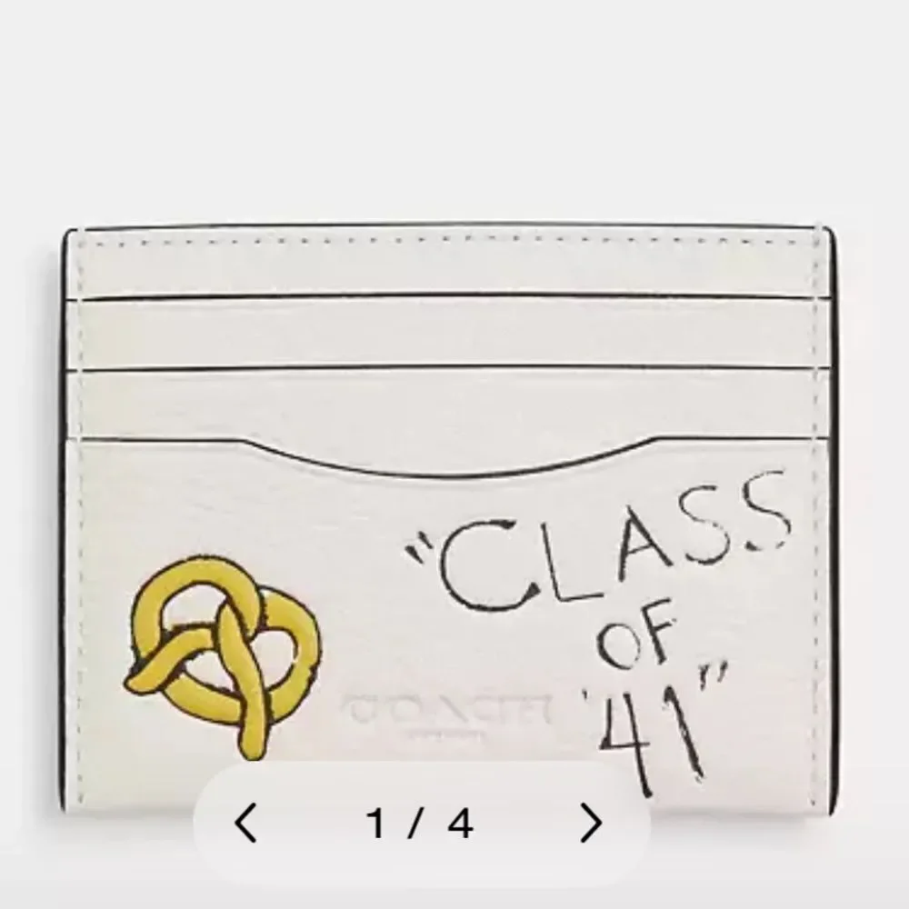 Coach Slim Id Card Case With Sketch Print